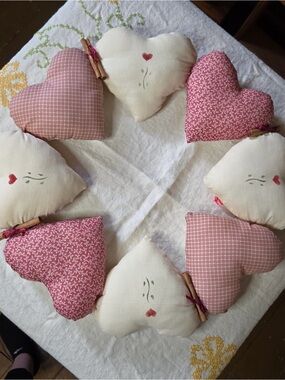 Fabric Heart Wreath
